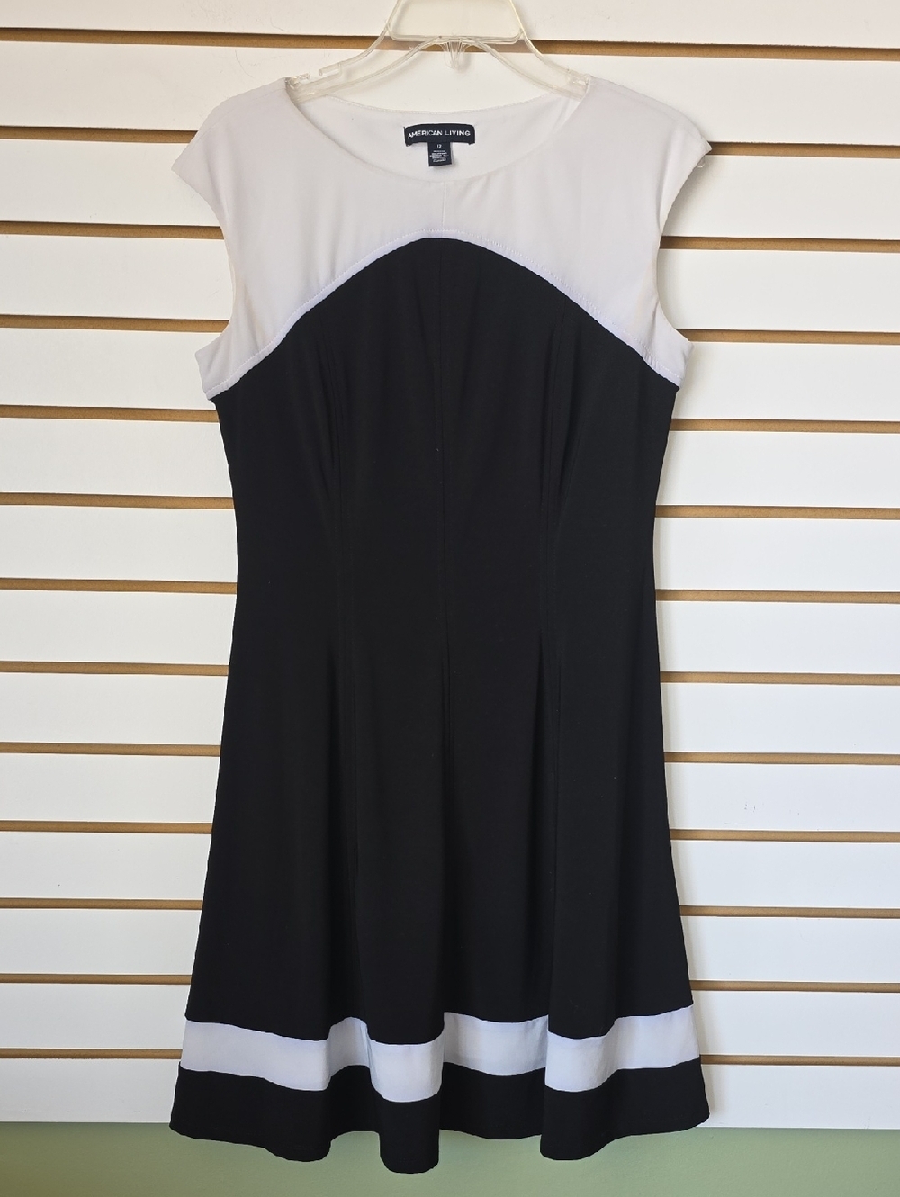 American Living Black and White Midi Dress